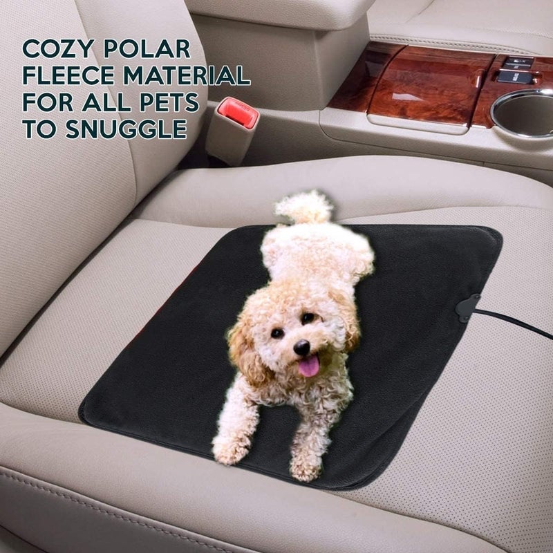 ZONETECH Black Warming Pad Cozy Warmth in Cold Weather, Perfectly Sized for Comfort and Portability for Pets - Image 4